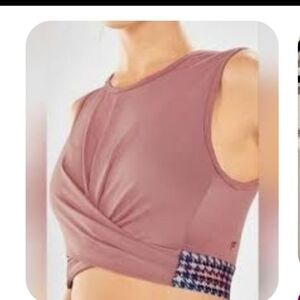 Fabletics Mauve Twist Tank Top Sz S